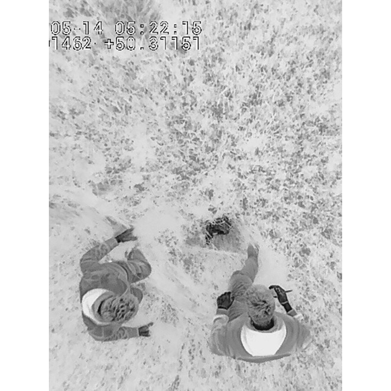 Wärmebild mit Helfern